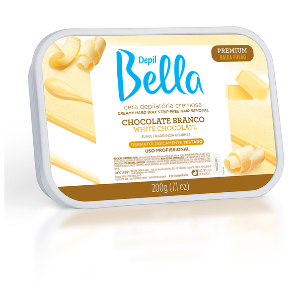 Cera Depilatória Depil Bella Quente Chocolate Branco 200gr Cera Depilatória Depil Bella Quente Chocolate Branco 200gr
