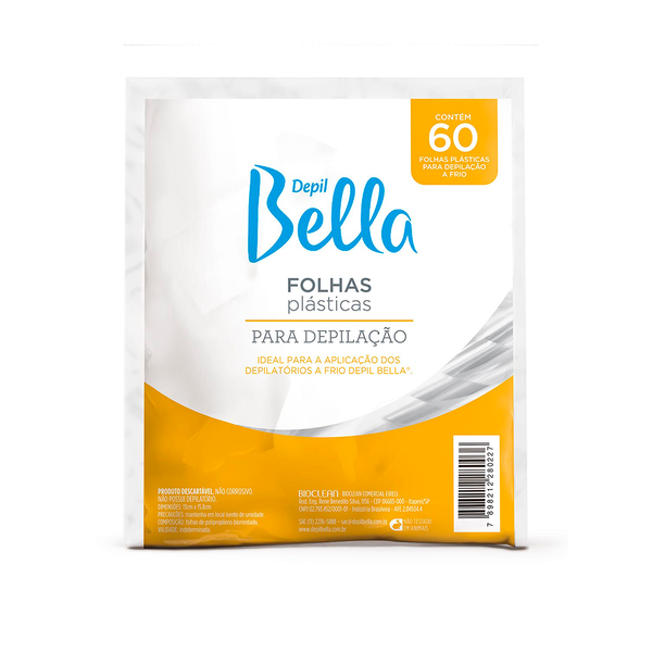 Folhas Plásticas Depil Bella Para Depilação 60un Folhas Plásticas Depil Bella Para Depilação 60un