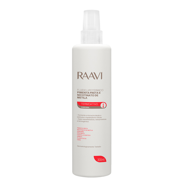 Fluído Termoativo Raavi Corporal Pimenta Preta 300ml Fluído Termoativo Raavi Corporal Pimenta Preta 300ml