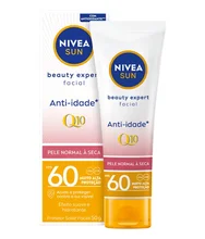 Protetor Solar Facial Nivea Sun Beauty Pele Normal a Seca FPS60 50gr Protetor Solar Facial Nivea Sun Beauty Pele Normal a Seca FPS60 50gr