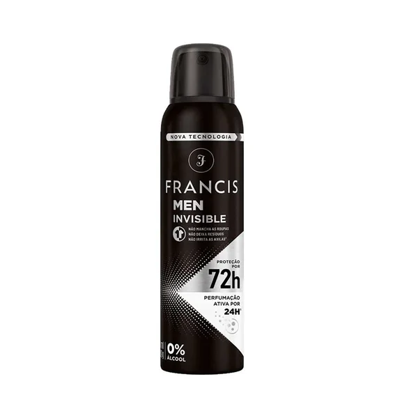 Desodorante Aerosol Francis Men Invisible 150ml Desodorante Aerosol Francis Men Invisible 150ml