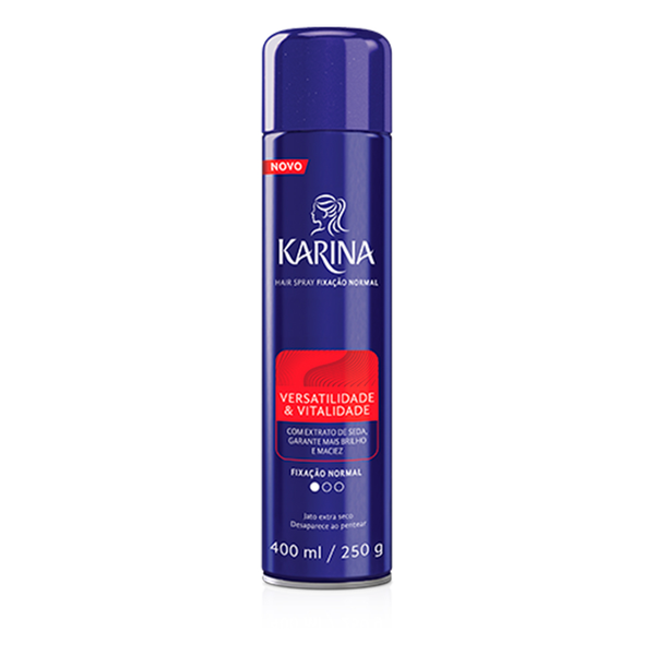 Spray Fixador Karina Hair Versatilidade & Vitalidade Fixação Normal 400ml Spray Fixador Karina Hair Versatilidade & Vitalidade Fixação Normal 400ml