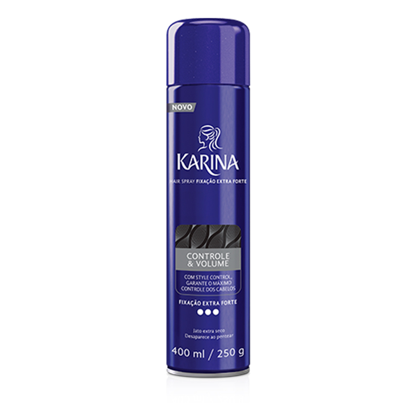 Spray Fixador Karina Hair Controle & Volume Fixação Extra Forte 400ml Spray Fixador Karina Hair Controle & Volume Fixação Extra Forte 400ml