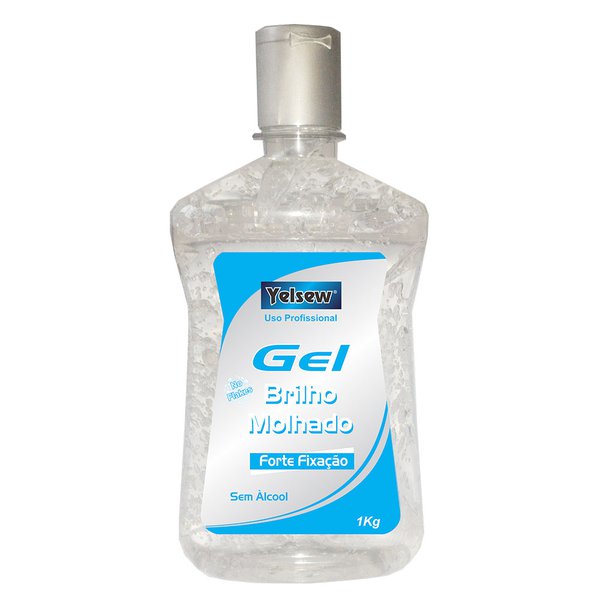 Gel Fixador Yelsew Cristal Efeito Brilho Molhado 1kg Gel Fixador Yelsew Cristal Efeito Brilho Molhado 1kg