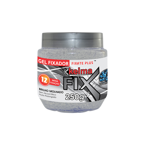 Gel Fixador Kelma Pote Mega Fixação Cristal 250gr Gel Fixador Kelma Pote Mega Fixação Cristal 250gr