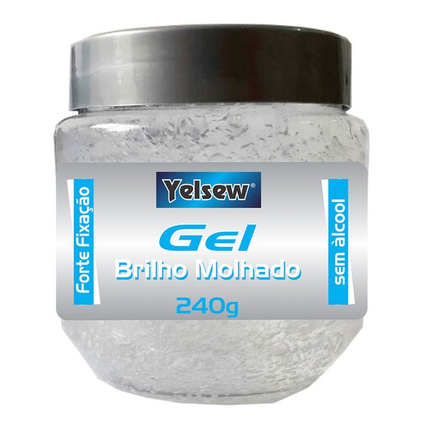 Gel Fixador Yelsew Cristal Efeito Brilho Molhado 240gr Gel Fixador Yelsew Cristal Efeito Brilho Molhado 240gr