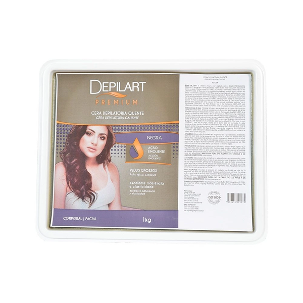Cera Quente Depilatória Depilart Negra 1kg Cera Quente Depilatória Depilart Negra 1kg