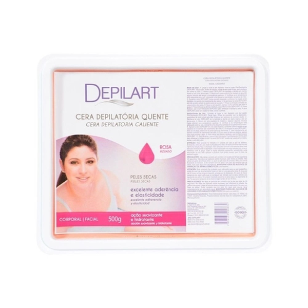 Cera Quente Depilatória Depilart Rosa 500gr Cera Quente Depilatória Depilart Rosa 500gr