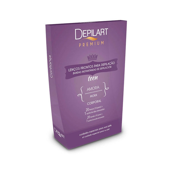 Folhas Prontas para Depilação Depilart Corporal Teen 20un Folhas Prontas para Depilação Depilart Corporal Teen 20un