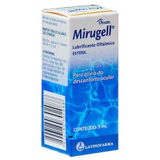 Mirugell 4mg/mL + 3mg/mL + 1,8mg/mL, caixa com 1 frasco gotejador com 5mL de solução de uso oftálmico Mirugell 4mg/mL + 3mg/mL + 1,8mg/mL, caixa com 1 frasco gotejador com 5mL de solução de uso oftálmico