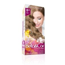 Kit Coloração Bela&Cor 8.0 Louro Claro - BeautyColor
