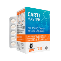 Suplemento Alimentar Carti Master Colágeno Tipo II + Ácido Hialurônico 60  Cápsulas Softgel