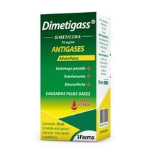 Dimetigass 75mg/mL, caixa com 1 frasco gotejador com 15mL de emulsão de uso oral Dimetigass 75mg/mL, caixa com 1 frasco gotejador com 15mL de emulsão de uso oral