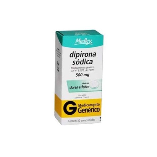 Dipirona Sódica - Medley 500mg caixa com 30 comprimidos Dipirona Sódica - Medley 500mg caixa com 30 comprimidos