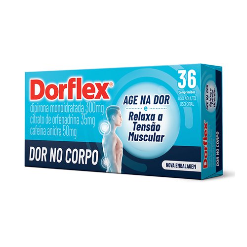 Dorflex Comprimido 35mg + 300mg + 50mg Caixa Com 36 Comprimidos Dorflex Comprimido 35mg + 300mg + 50mg Caixa Com 36 Comprimidos