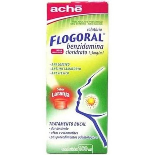 Flogoral colutório frasco com 150ml + copo medidor sabor laranja Flogoral colutório frasco com 150ml + copo medidor sabor laranja