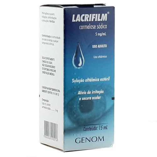 Lacrifilm 5mg/ml solução oftálmica frasco gotejador com 15ml Lacrifilm 5mg/ml solução oftálmica frasco gotejador com 15ml