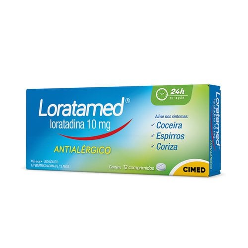 Loratamed Comprimido 10mg, caixa com 12 comprimidos Loratamed Comprimido 10mg, caixa com 12 comprimidos