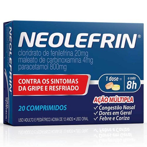 Neolefrin 400mg + 20mg com amarelo/ 400mg + 4mg com laranja ct bl al plas trans x 10 + 10 Neolefrin 400mg + 20mg com amarelo/ 400mg + 4mg com laranja ct bl al plas trans x 10 + 10