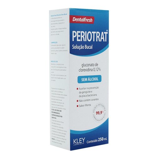 Solução Bucal Periotrat sem álcool, menta, 1 unidade com 250mL Solução Bucal Periotrat sem álcool, menta, 1 unidade com 250mL