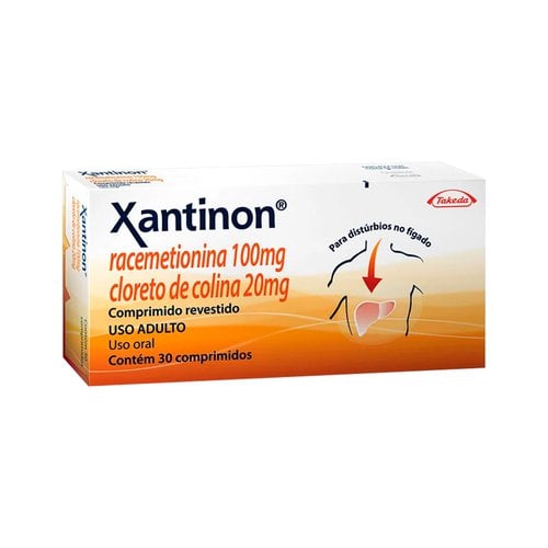 Xantinon 100mg + 20mg, caixa com 30 comprimidos revestidos Xantinon 100mg + 20mg, caixa com 30 comprimidos revestidos