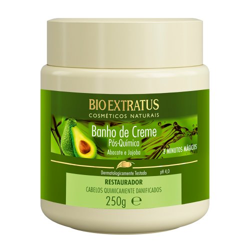 Banho de Creme Abacate e Jojoba Pós-Química Bio Extratus 250g Banho de Creme Abacate e Jojoba Pós-Química Bio Extratus 250g