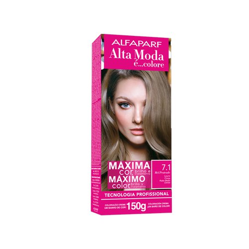 Tintura Creme Alfaparf Alta Moda é Colore Nº 7.1 Louro Cinza Tintura Creme Alfaparf Alta Moda é Colore Nº 7.1 Louro Cinza