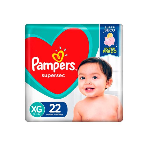 Fralda Pampers Supersec XG 22Un Fralda Pampers Supersec XG 22Un