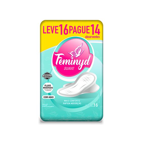 Absorvente Feminyd Leve 16 Pague 14 Absorvente Feminyd Leve 16 Pague 14