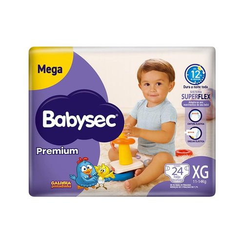 Fralda Baby Sec Premium Mega XG 24 Unidades Fralda Baby Sec Premium Mega XG 24 Unidades
