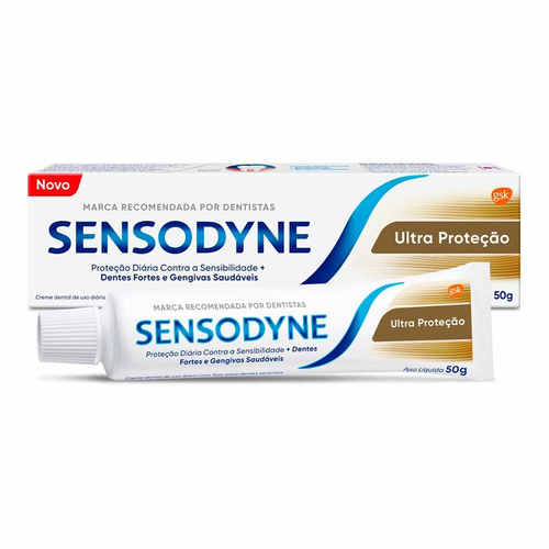 Creme Dental Sensodyne Ultra Proteção Com 50G Creme Dental Sensodyne Ultra Proteção Com 50G
