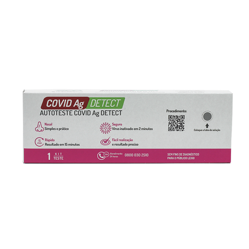 Autoteste Covid-19 Nasal Eco AG Detect 1 unidade Autoteste Covid-19 Nasal Eco AG Detect 1 unidade