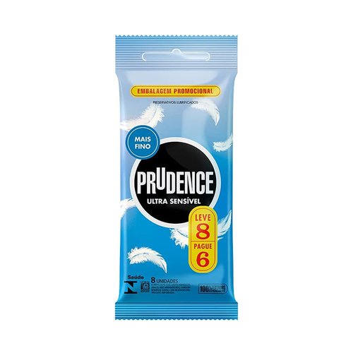 Preservativo Lubrificado Ultra Sensível Prudente Leve 8 Pague 6 Preservativo Lubrificado Ultra Sensível Prudente Leve 8 Pague 6