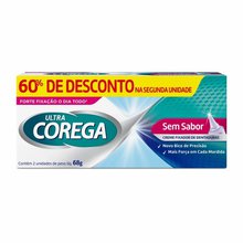 Kit Creme Fixador de Dentaduras Ultra Corega Sem Sabor 2 Unidades 68g Cada Kit Creme Fixador de Dentaduras Ultra Corega Sem Sabor 2 Unidades 68g Cada