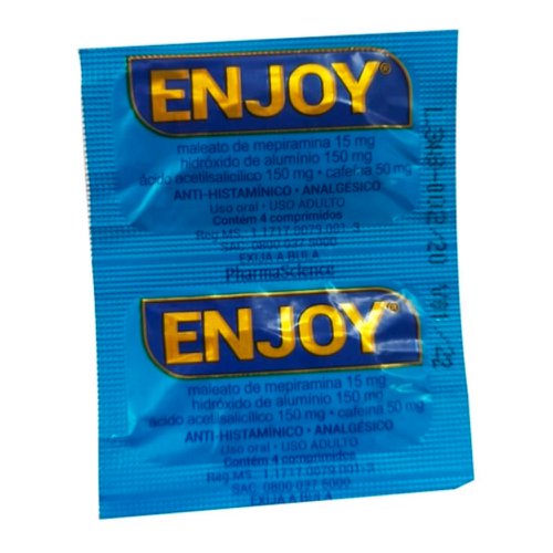 Analgésico Anti-Histamínico Enjoy 4 Comprimidos Analgésico Anti-Histamínico Enjoy 4 Comprimidos