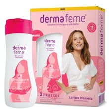 Kit Sabonete Líquido Íntimo Dermafeme Larissa Manoela Tutti-Frutti 2 Unidades com 200ml Cada Kit Sabonete Líquido Íntimo Dermafeme Larissa Manoela Tutti-Frutti 2 Unidades com 200ml Cada
