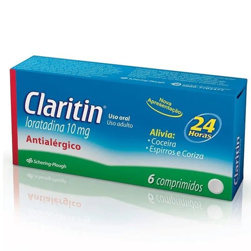 Claritin 10mg caixa com 6 comprimidos Claritin 10mg caixa com 6 comprimidos