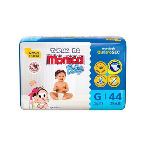 Fralda Turma da Mônica Baby G 44 Unidades Fralda Turma da Mônica Baby G 44 Unidades