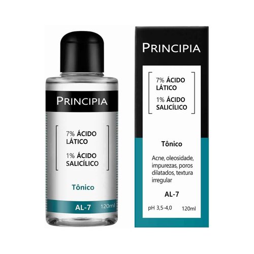 Tônico Principia 7% Ácido Lático + 1% Ácido Salicílico 120ml Tônico Principia 7% Ácido Lático + 1% Ácido Salicílico 120ml