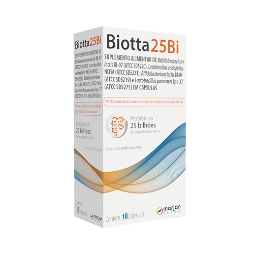 Suplemento Alimentar Biotta 25Bi 10 Cápsulas Suplemento Alimentar Biotta 25Bi 10 Cápsulas
