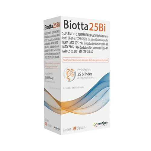 Suplemento Alimentar Biotta 25Bi 30 Cápsulas Suplemento Alimentar Biotta 25Bi 30 Cápsulas