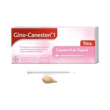 Gino-Canesten 500mg, caixa com 1 cápsula mole de uso vaginal + 1 aplicador Gino-Canesten 500mg, caixa com 1 cápsula mole de uso vaginal + 1 aplicador