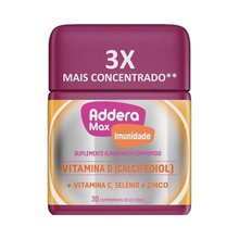 Vitamina D Addera + Imunidade Max frasco com 30 comprimidos revestidos Vitamina D Addera + Imunidade Max frasco com 30 comprimidos revestidos