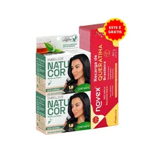 Kit 2 Unidades de Tintura Natucor 1.0 + Grátis 1 Recarga de Queratina Novex Kit 2 Unidades de Tintura Natucor 1.0 + Grátis 1 Recarga de Queratina Novex