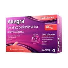 Allegra 60mg, 10 Comprimidos Revestidos Allegra 60mg, 10 Comprimidos Revestidos