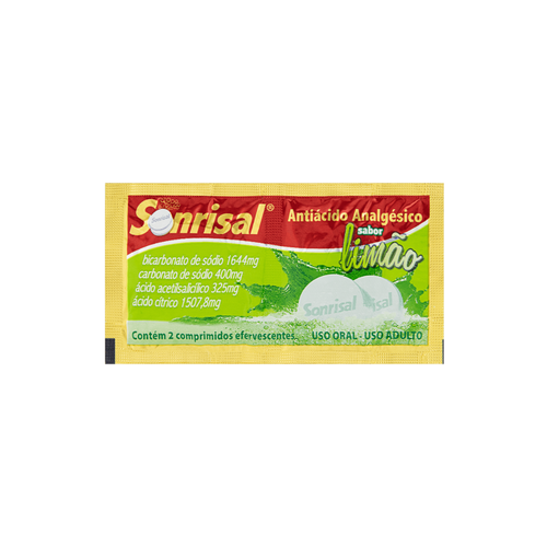 Sonrisal Sabor Limão Com 2 Comprimidos Efervescentes Sonrisal Sabor Limão Com 2 Comprimidos Efervescentes