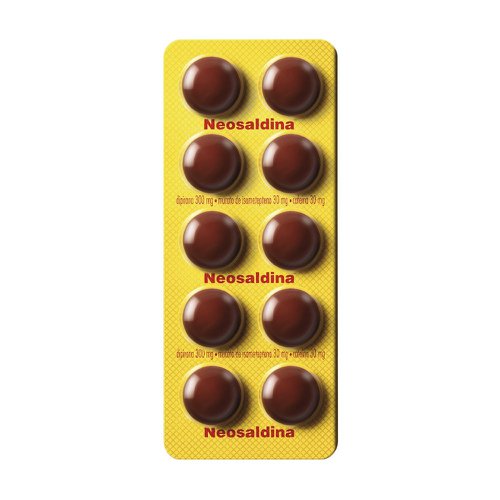 Neosaldina Dipirona 300mg + Mucato de Isometepteno 30mg + Cafeína 30mg 10 drágeas Neosaldina Dipirona 300mg + Mucato de Isometepteno 30mg + Cafeína 30mg 10 drágeas