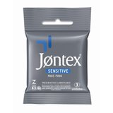 Preservativo Jontex Sensitive, Pacote 3 Unidades Preservativo Jontex Sensitive, Pacote 3 Unidades