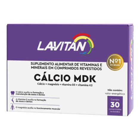 Lavitan Cálcio MDK 30 Comprimidos Revestidos Lavitan Cálcio MDK 30 Comprimidos Revestidos