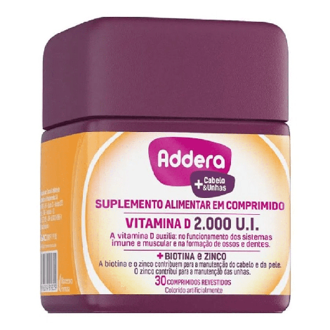 Addera + Cabelos e Unhas 30 comprimidos Addera + Cabelos e Unhas 30 comprimidos